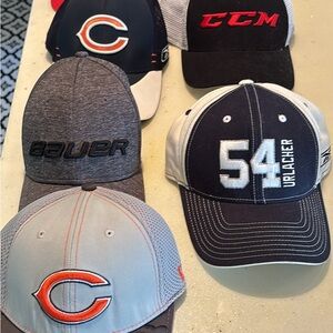 🏈🏒 collection of Chicago Bears and hockey hats - various sizes